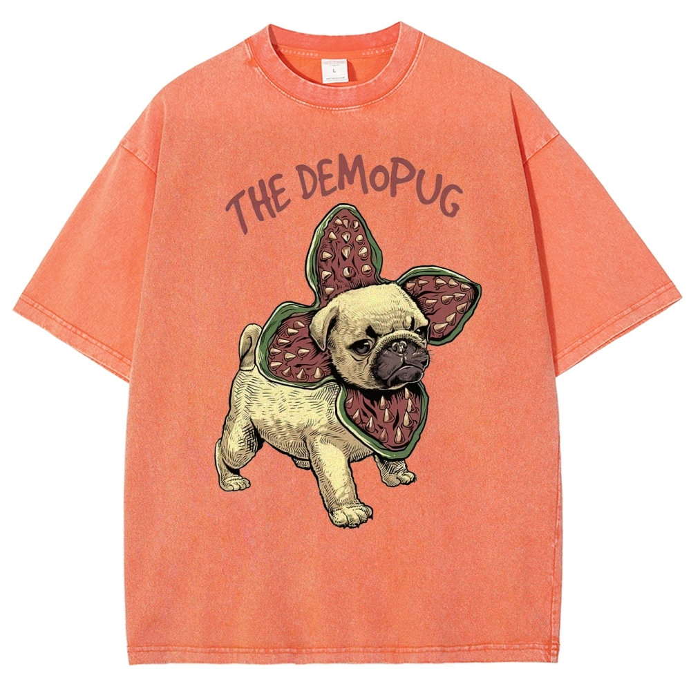 Demopug Parody Washed T-Shirt