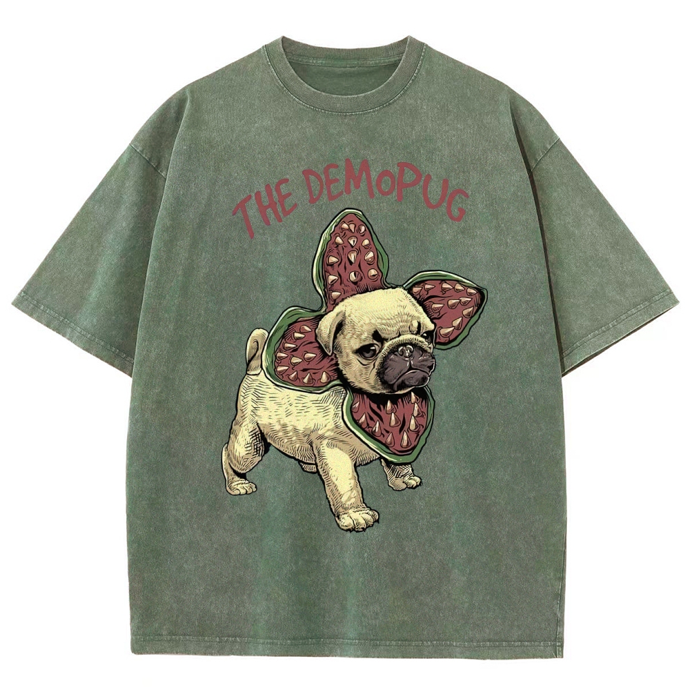 Demopug Parody Washed T-Shirt