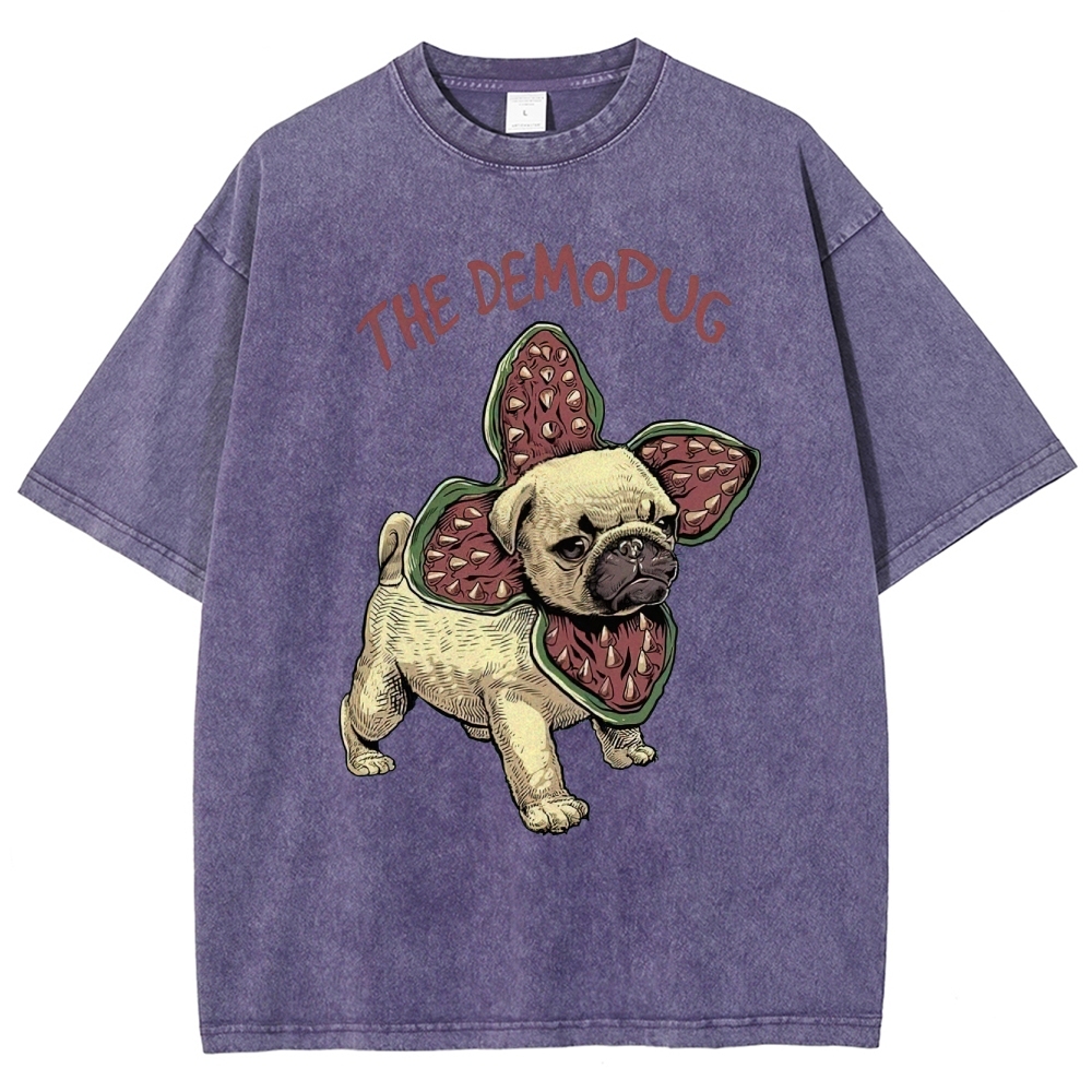 Demopug Parody Washed T-Shirt