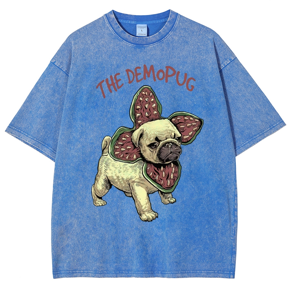 Demopug Parody Washed T-Shirt