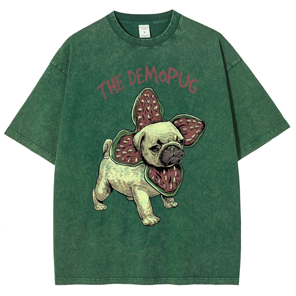 Demopug Parody Washed T-Shirt