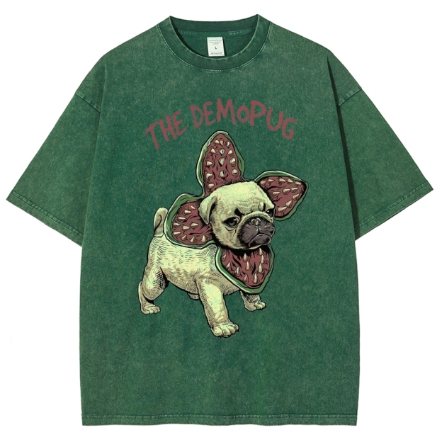 Demopug Parody Washed T-Shirt