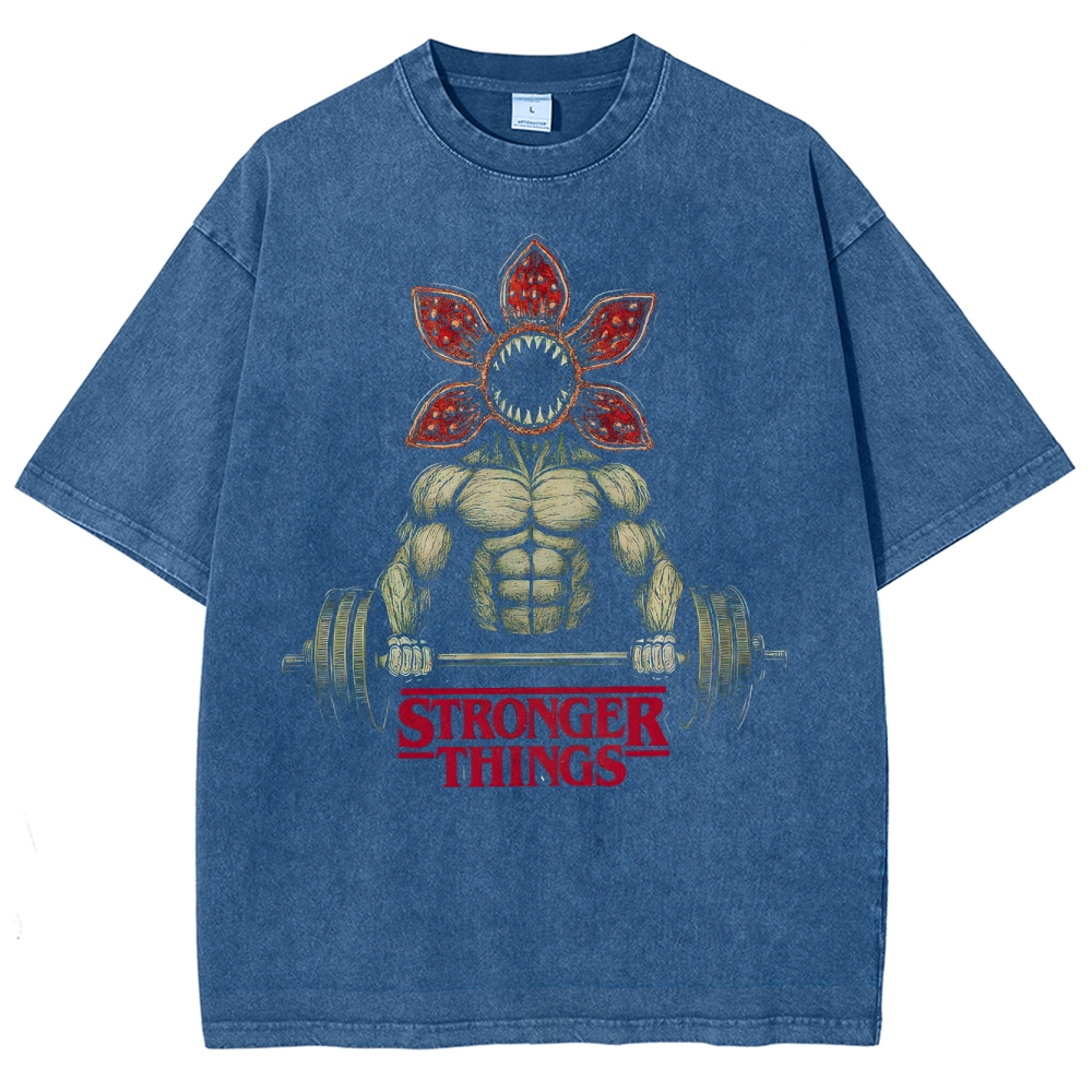 Stronger Things Demogorgon Gym Washed T-Shirt