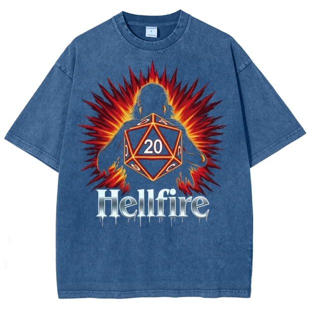 Hellfire D20 Burst  Washed T-Shirt