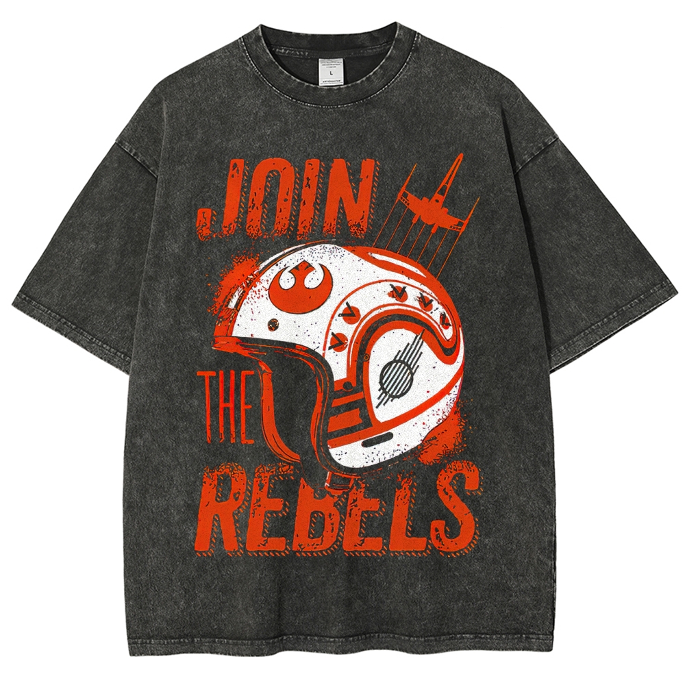 Rebel Pilot Helmet Join the Rebels  Washed T-Shirt