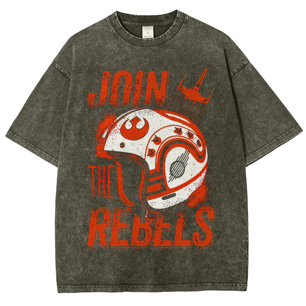 Rebel Pilot Helmet Join the Rebels  Washed T-Shirt