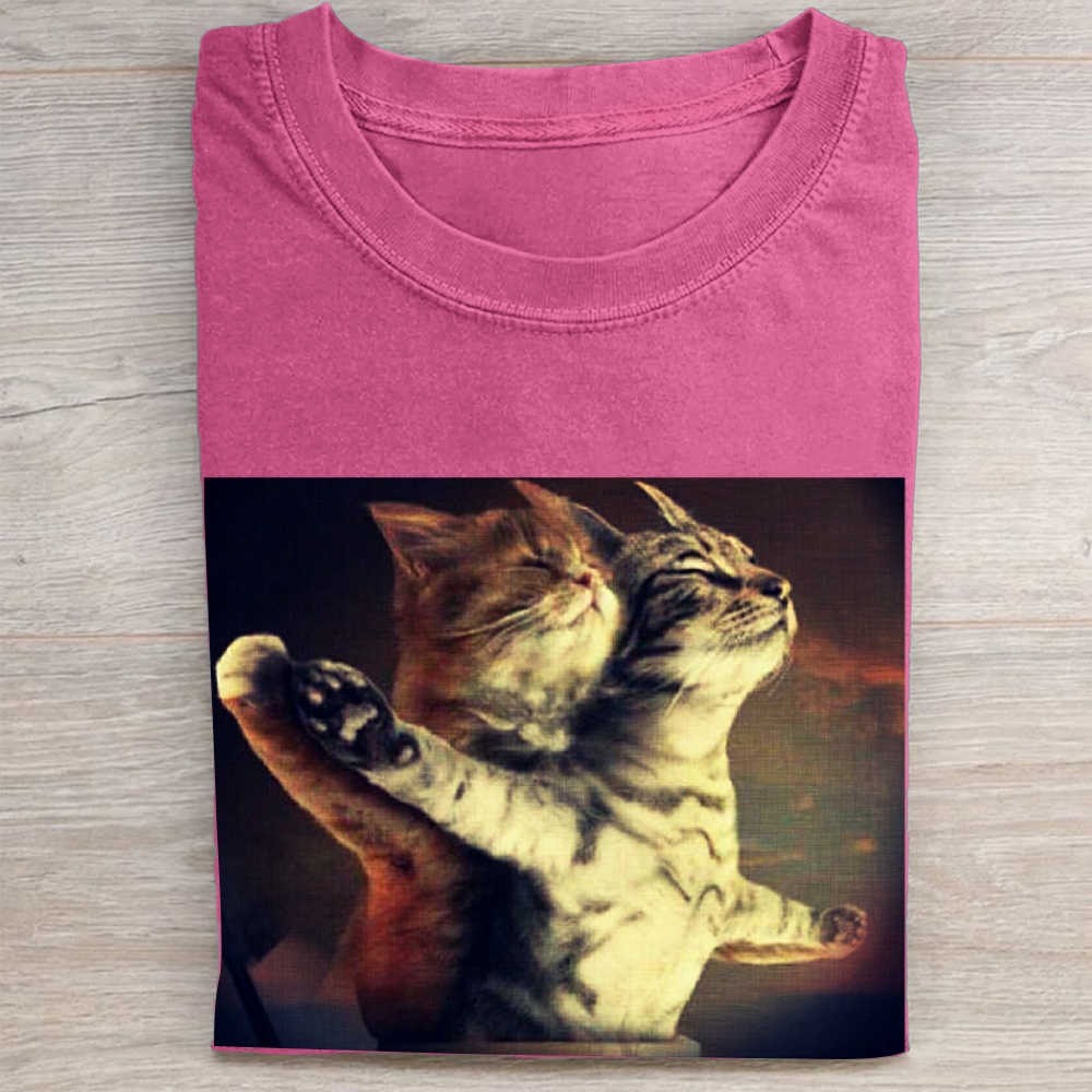 Titanic Cat Meme Vintage Washed Tee