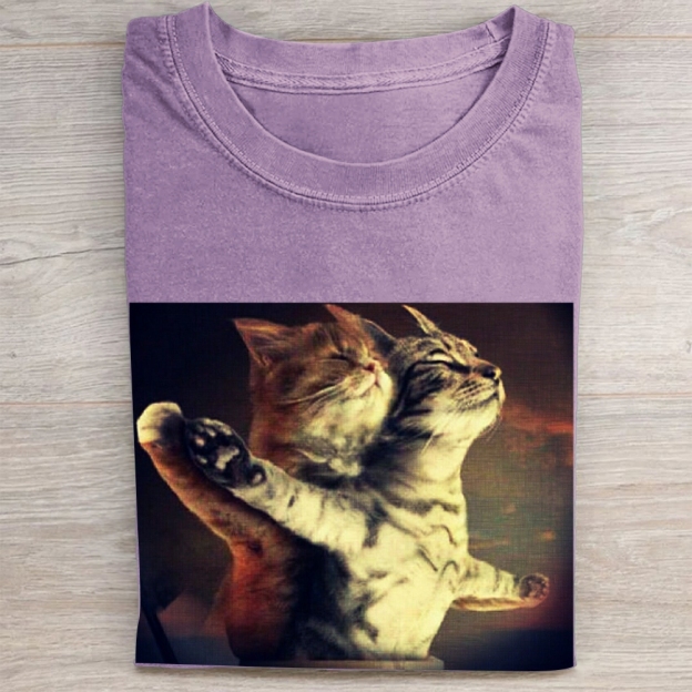 Titanic Cat Meme Vintage Washed Tee