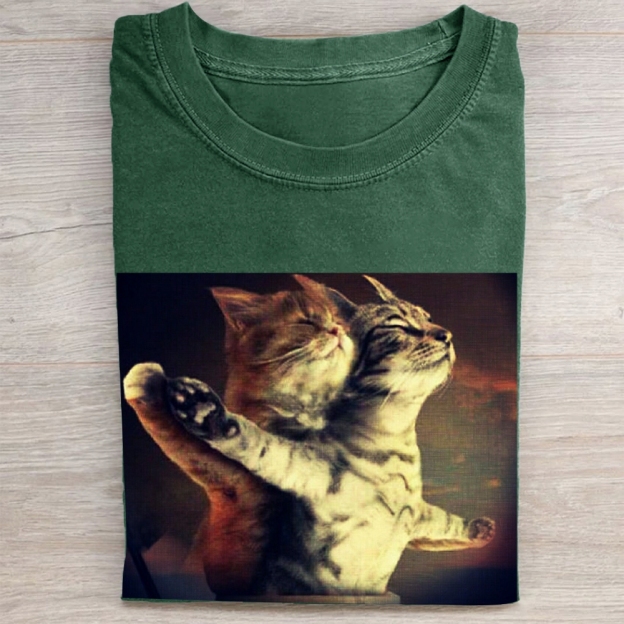 Titanic Cat Meme Vintage Washed Tee