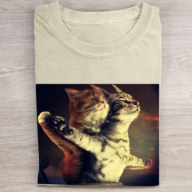 Titanic Cat Meme Vintage Washed Tee