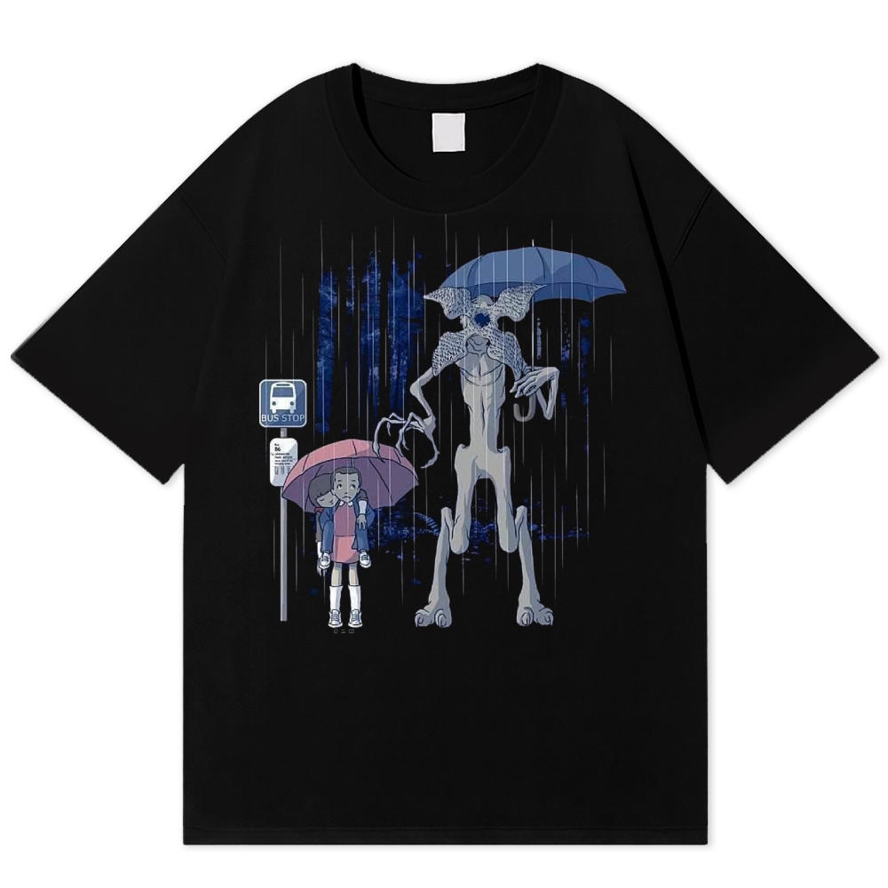 Demogorgon Bus Stop Parody Cotton T-shirt