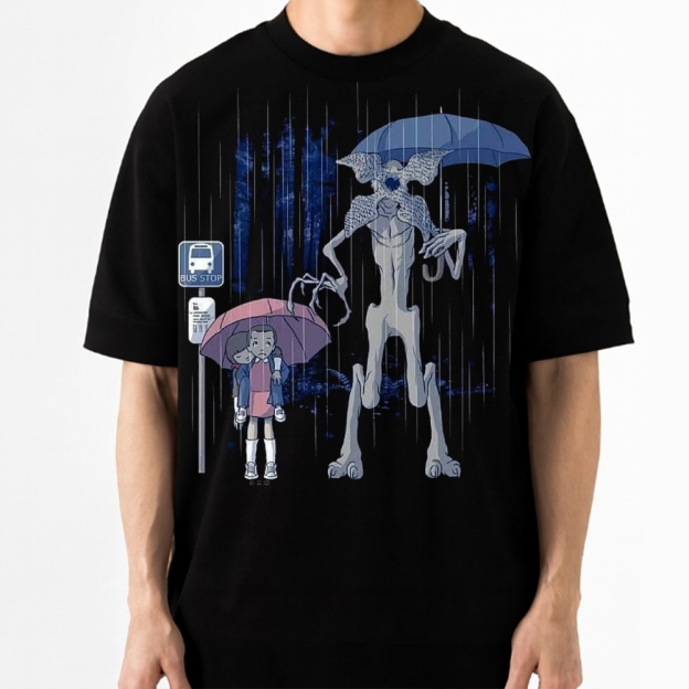 Demogorgon Bus Stop Parody Cotton T-shirt