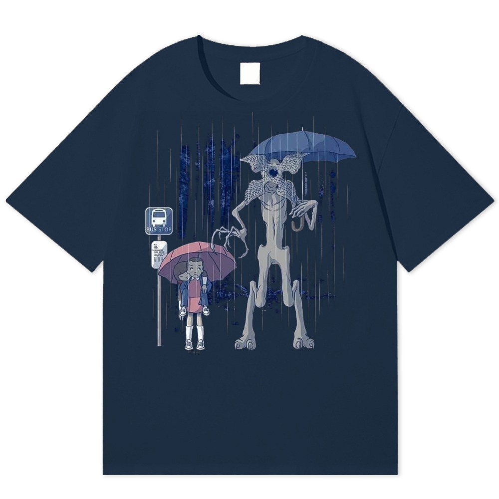 Demogorgon Bus Stop Parody Cotton T-shirt