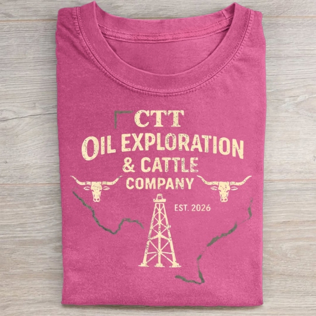 Vintage CTT Oil Cattle Company Texas Washed Tee 