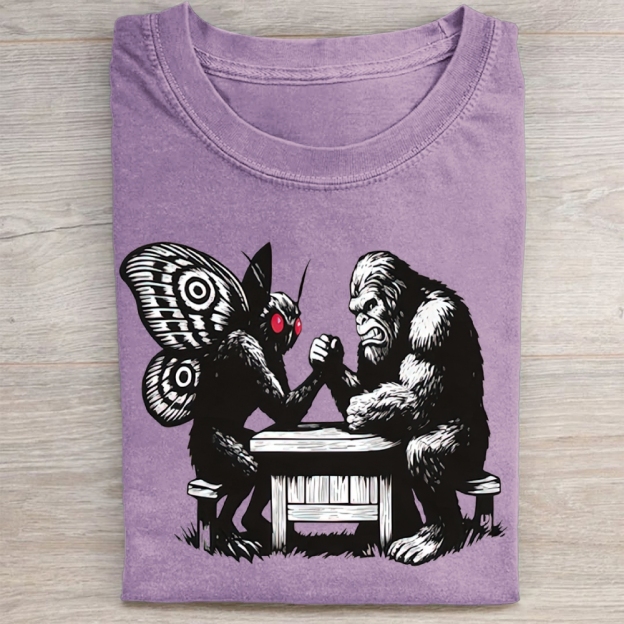Bigfoot VS. MothmanWashed Tee 