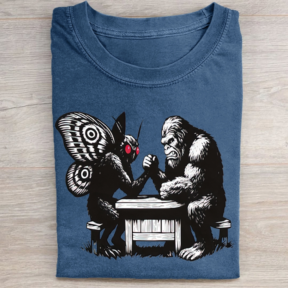 Bigfoot VS. MothmanWashed Tee 