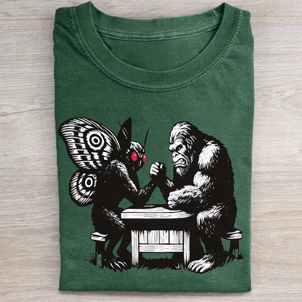 Bigfoot VS. MothmanWashed Tee 