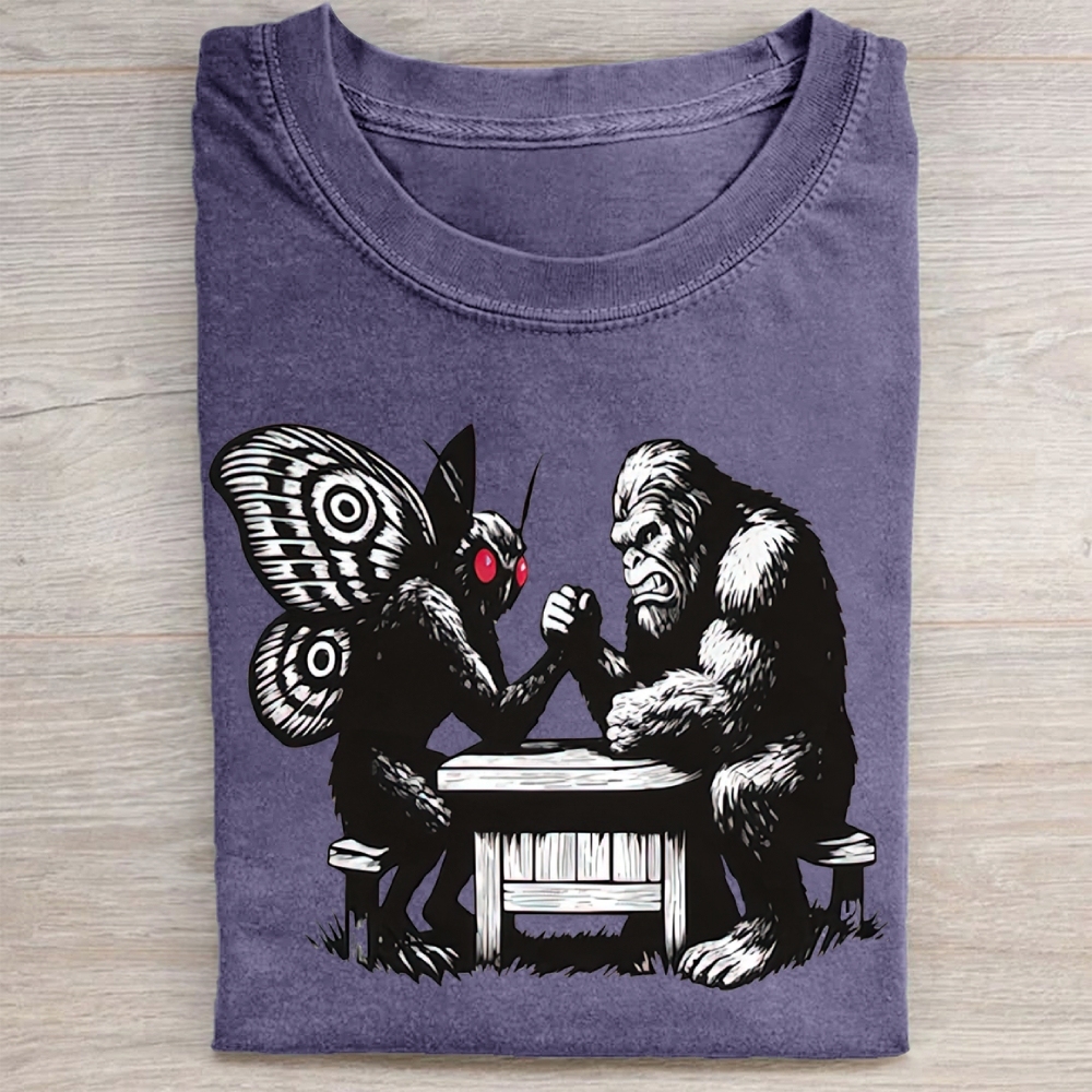 Bigfoot VS. MothmanWashed Tee 