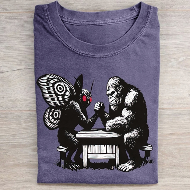 Bigfoot VS. MothmanWashed Tee 