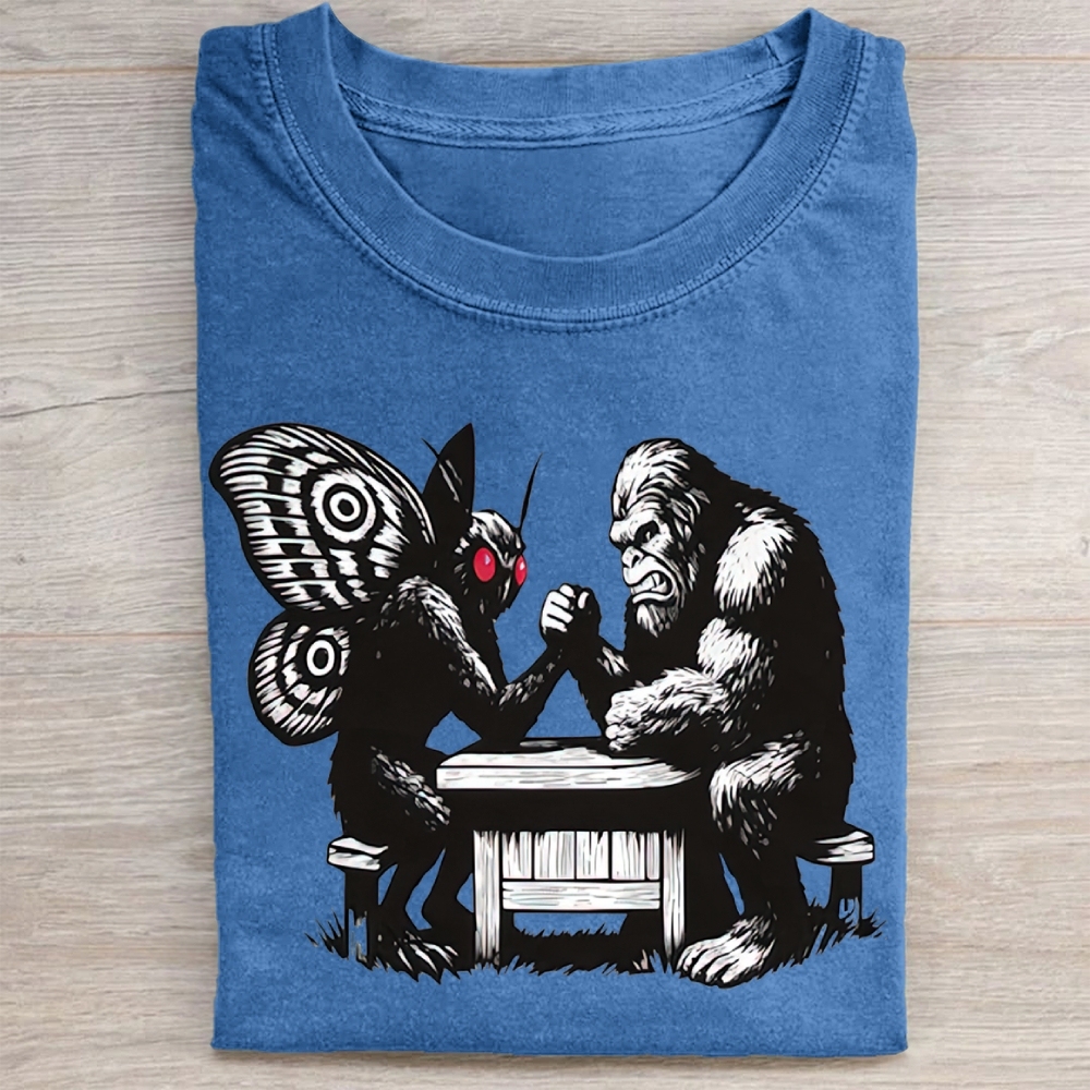 Bigfoot VS. MothmanWashed Tee 