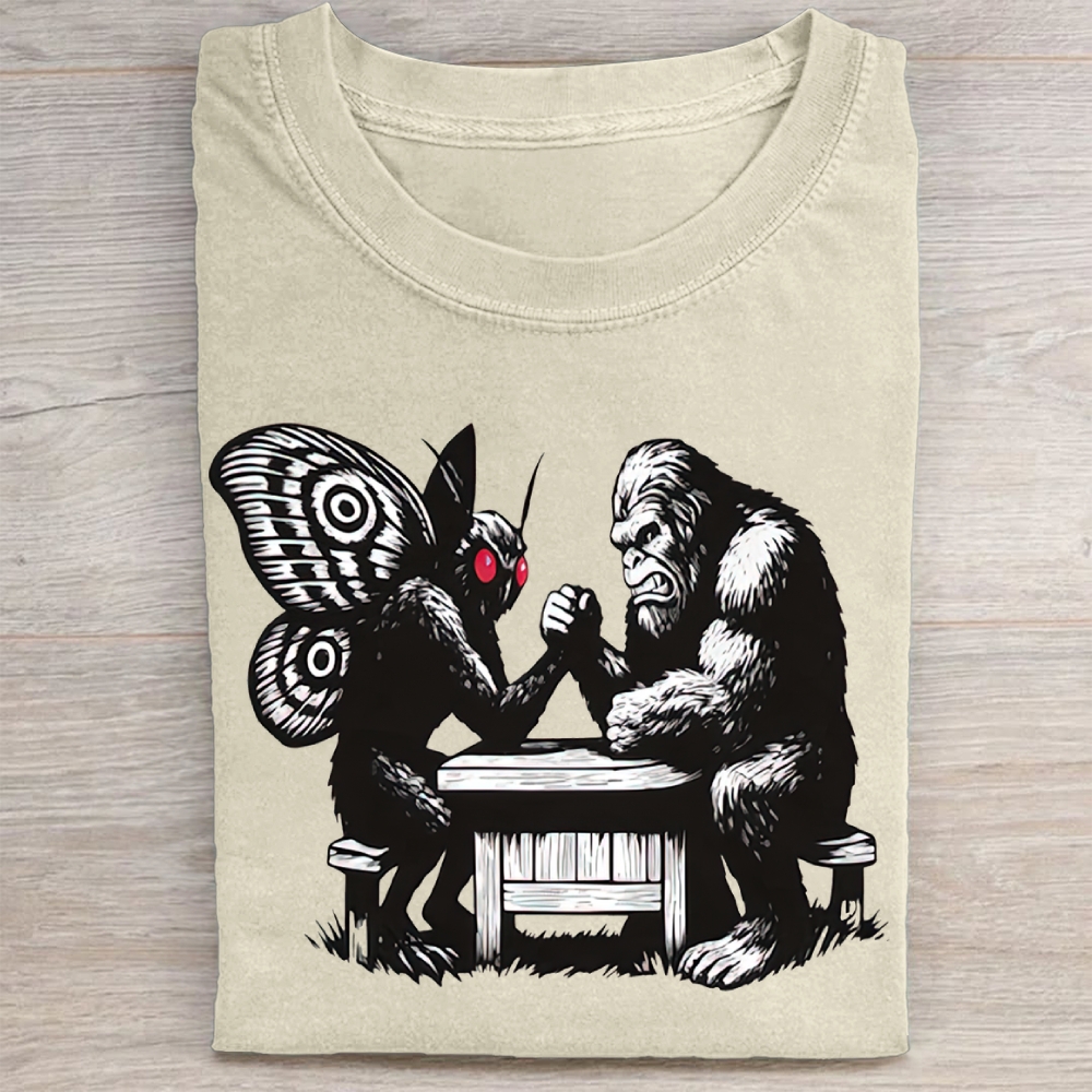 Bigfoot VS. MothmanWashed Tee 