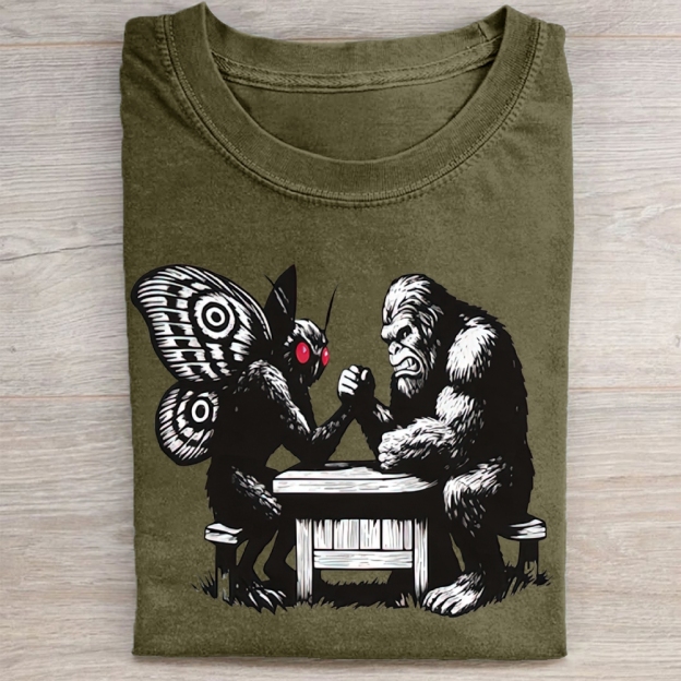 Bigfoot VS. MothmanWashed Tee 