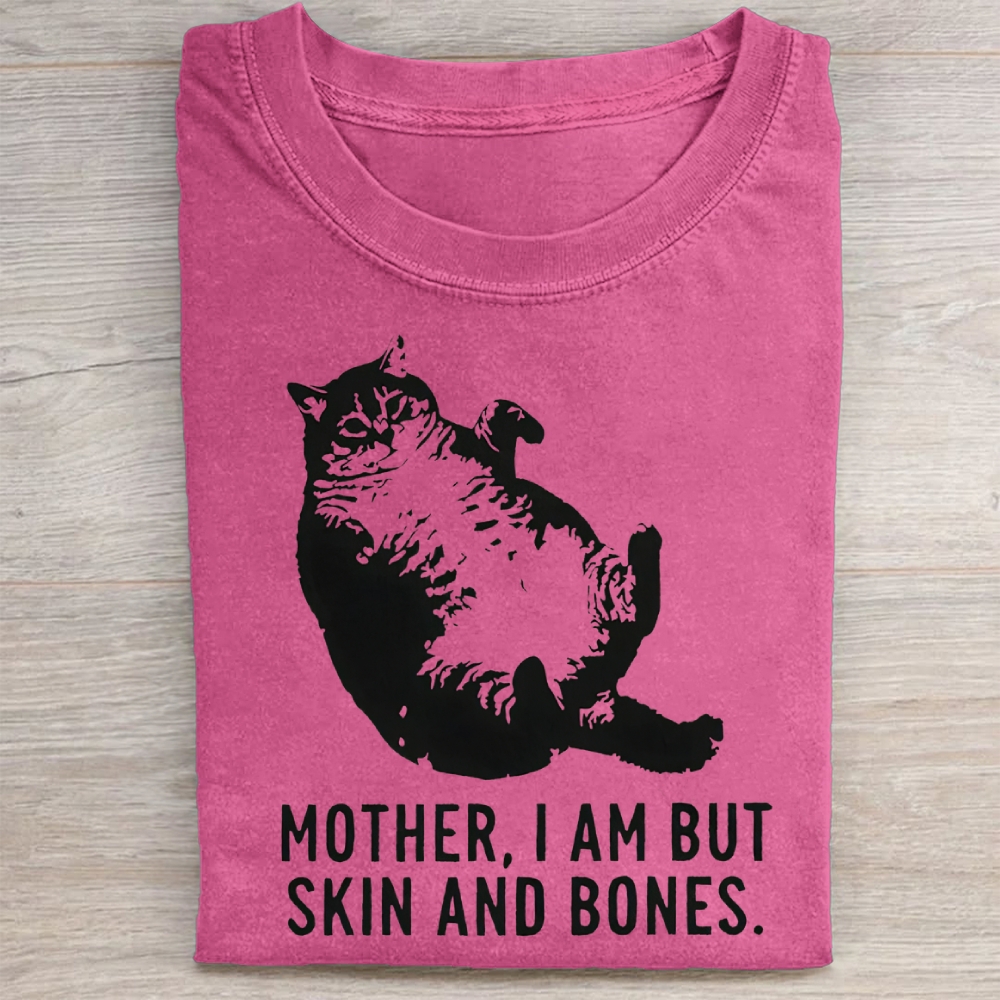 Mother.I Am Butskin And Bones Cat Washed Tee 