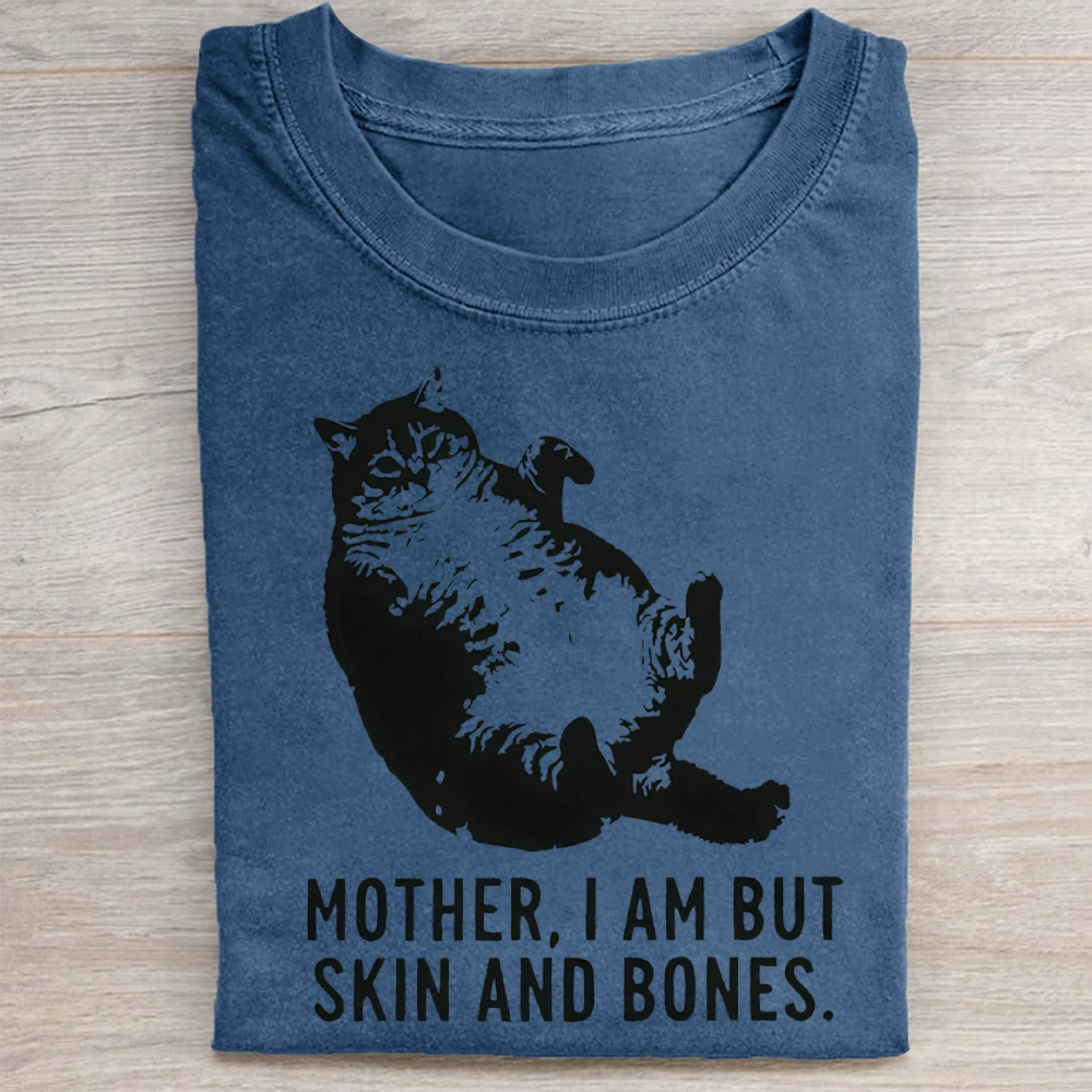 Mother.I Am Butskin And Bones Cat Washed Tee 