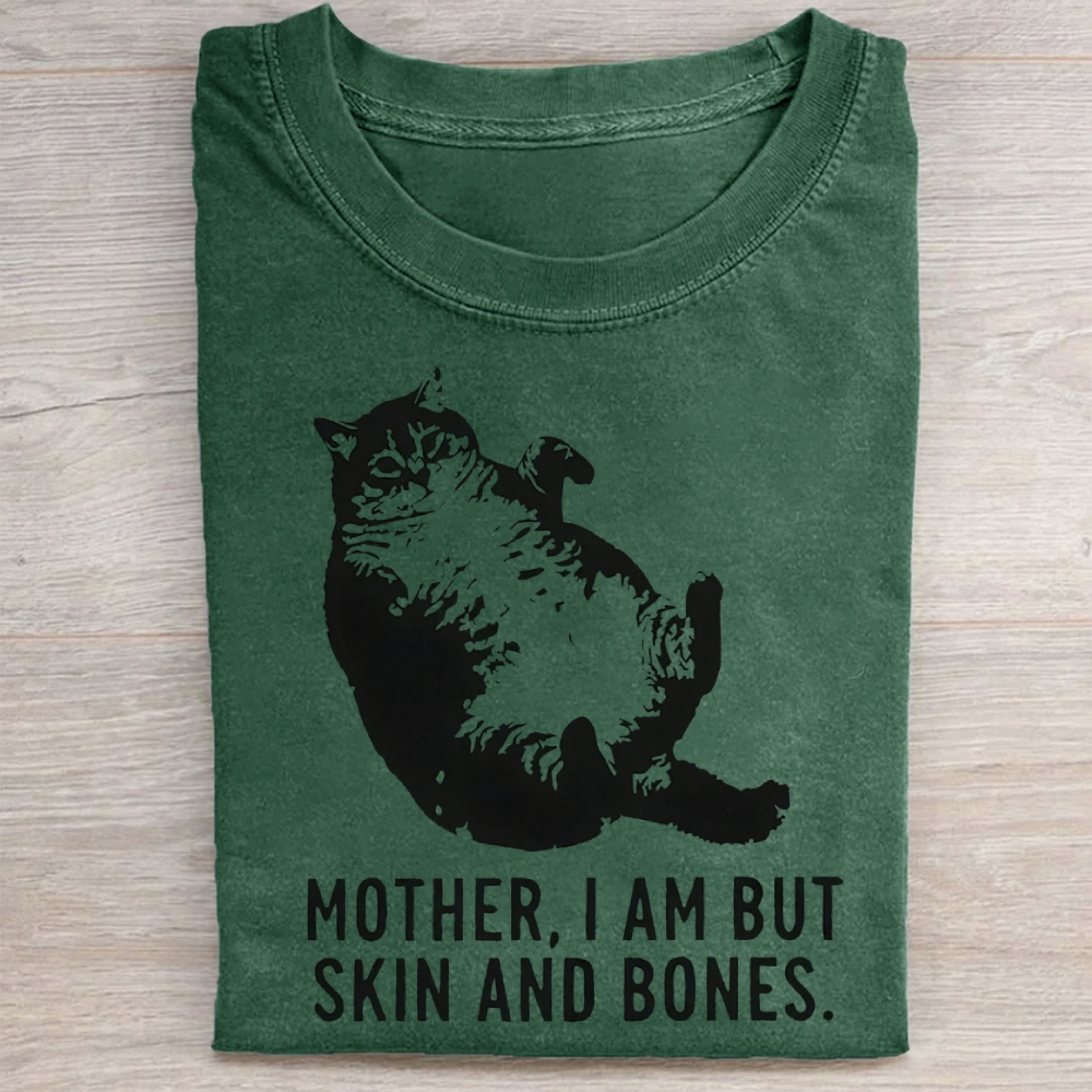 Mother.I Am Butskin And Bones Cat Washed Tee 