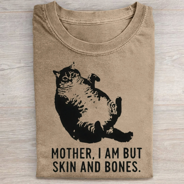 Mother.I Am Butskin And Bones Cat Washed Tee 
