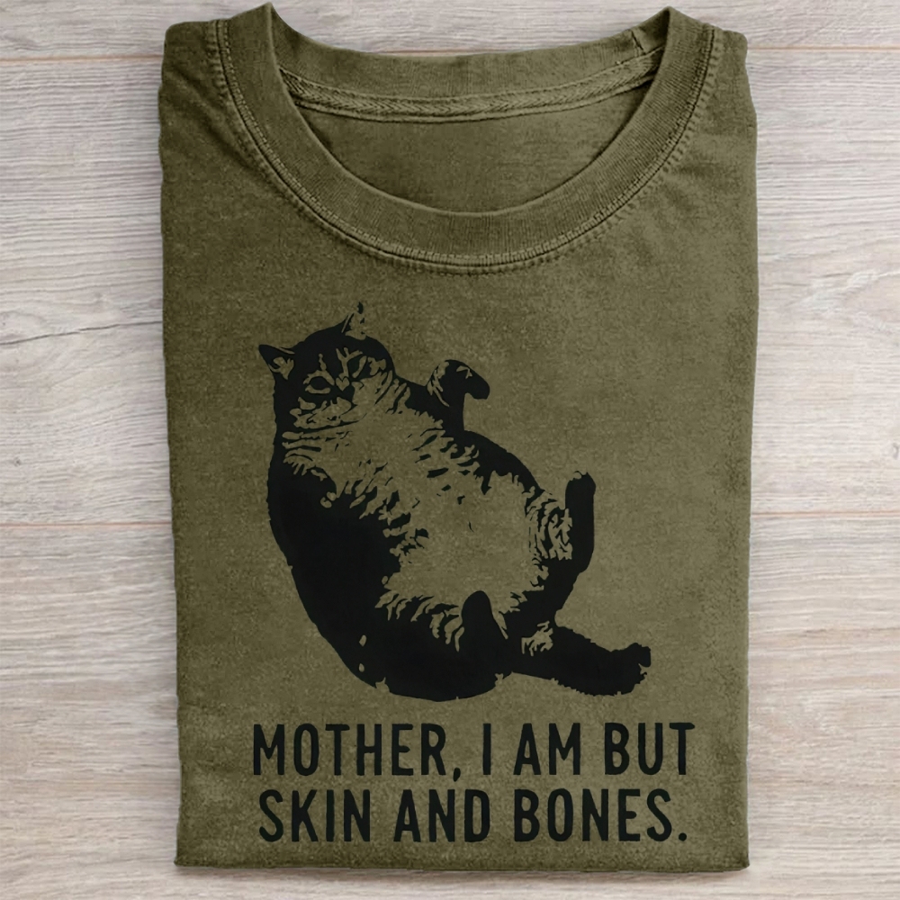 Mother.I Am Butskin And Bones Cat Washed Tee 
