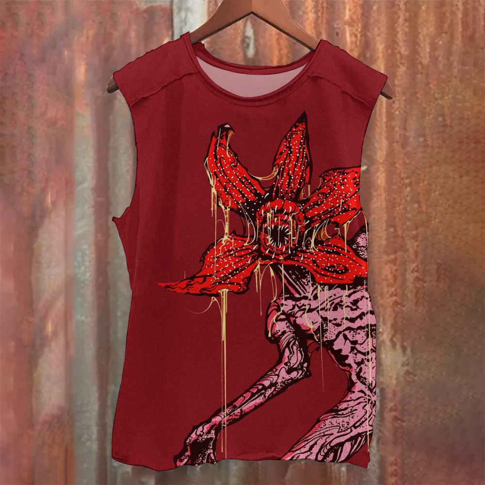 Petal-Head Horror & Nightmare Beast Printed Tank Top 