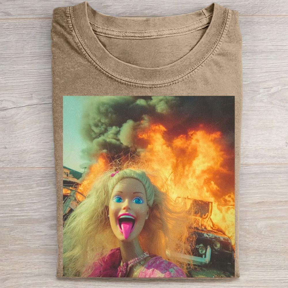 Surreal Doll & Burning Chaos Washed Tee