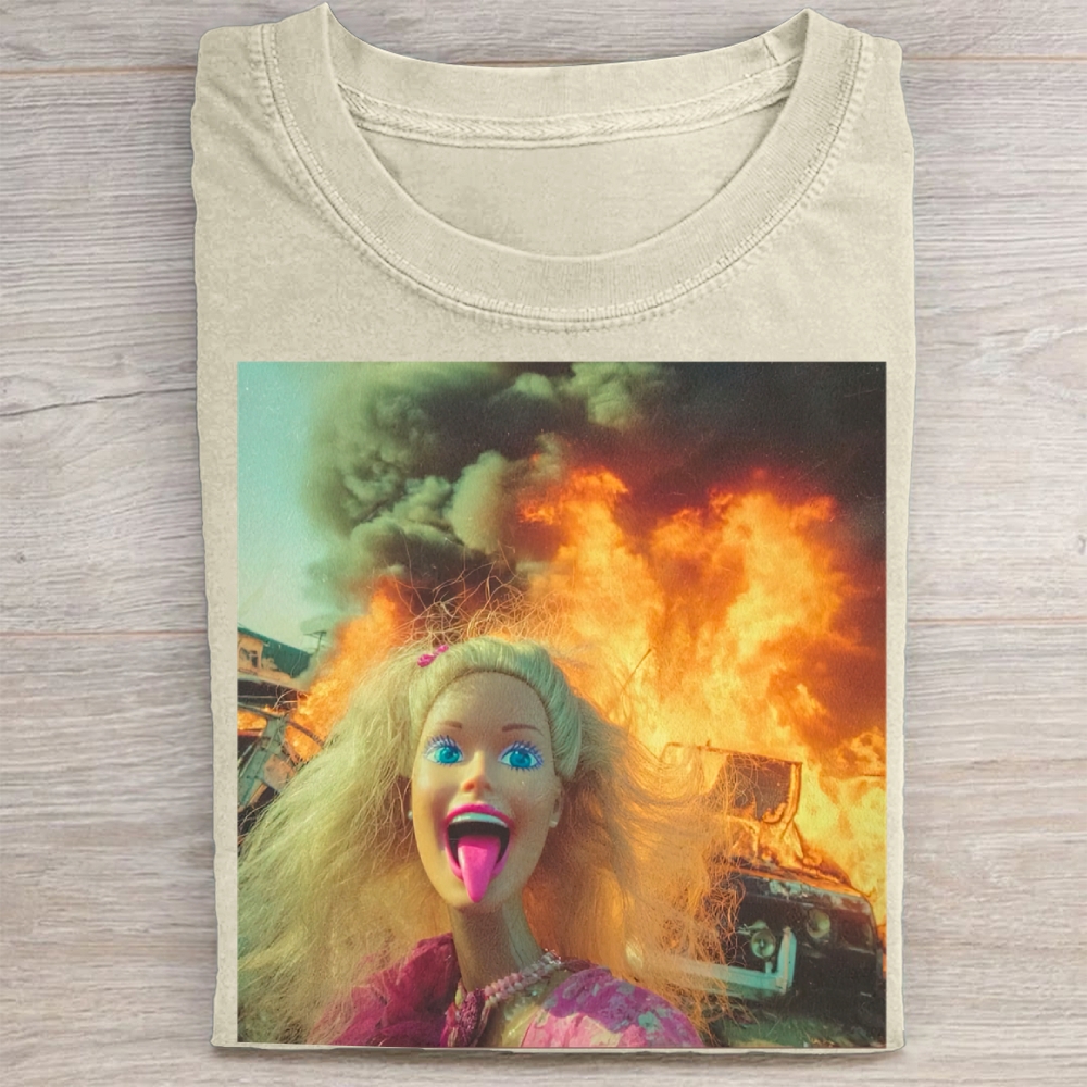 Surreal Doll & Burning Chaos Washed Tee