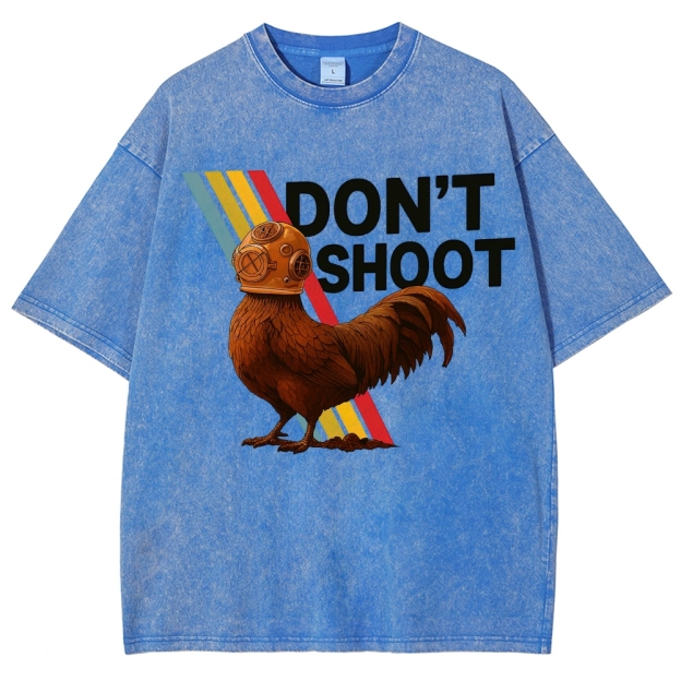 Diving Rooster "Don't Shoot" Washed T-Shirt