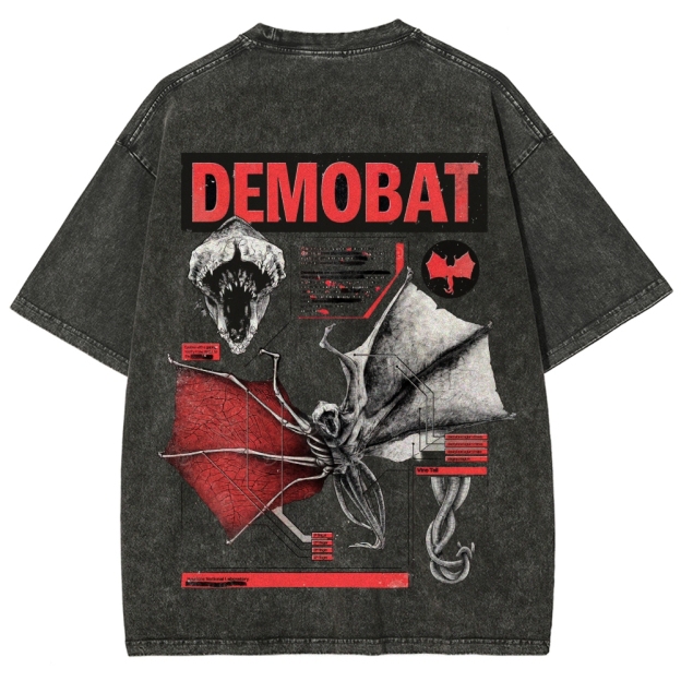 Demobat Anatomy Chart Washed T-Shirt