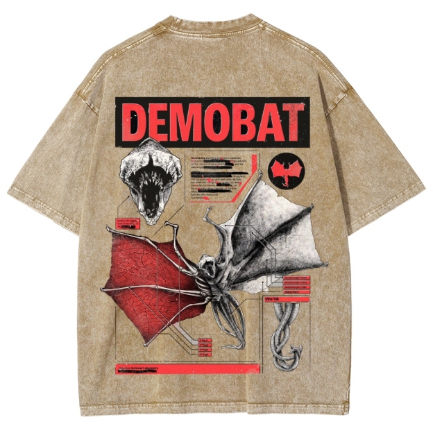 Demobat Anatomy Chart Washed T-Shirt