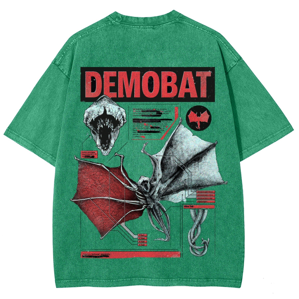 Demobat Anatomy Chart Washed T-Shirt