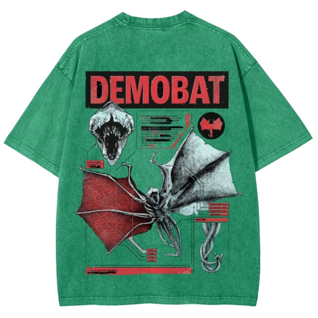 Demobat Anatomy Chart Washed T-Shirt