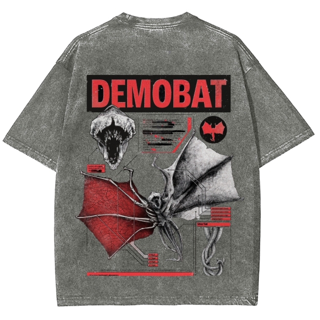 Demobat Anatomy Chart Washed T-Shirt