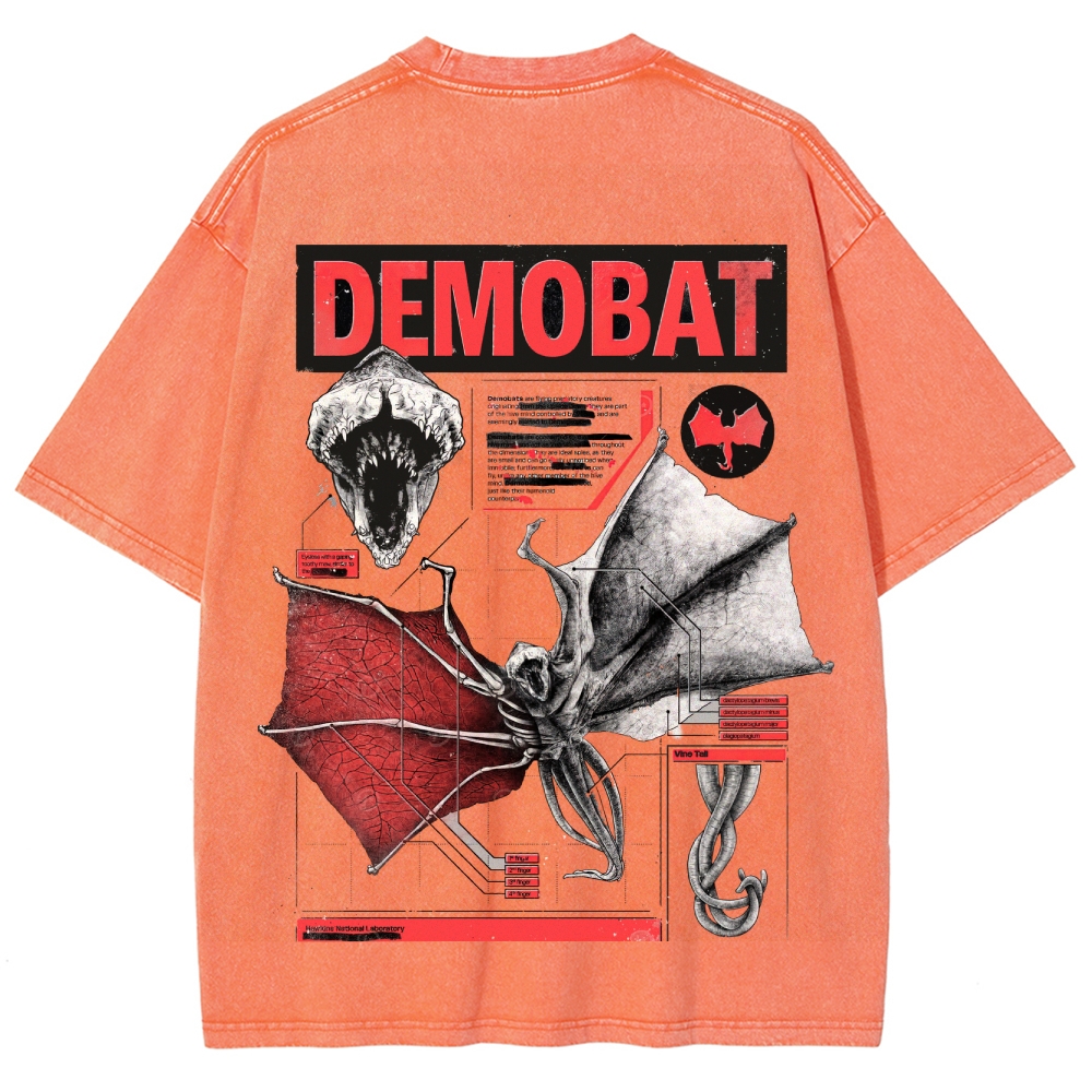Demobat Anatomy Chart Washed T-Shirt