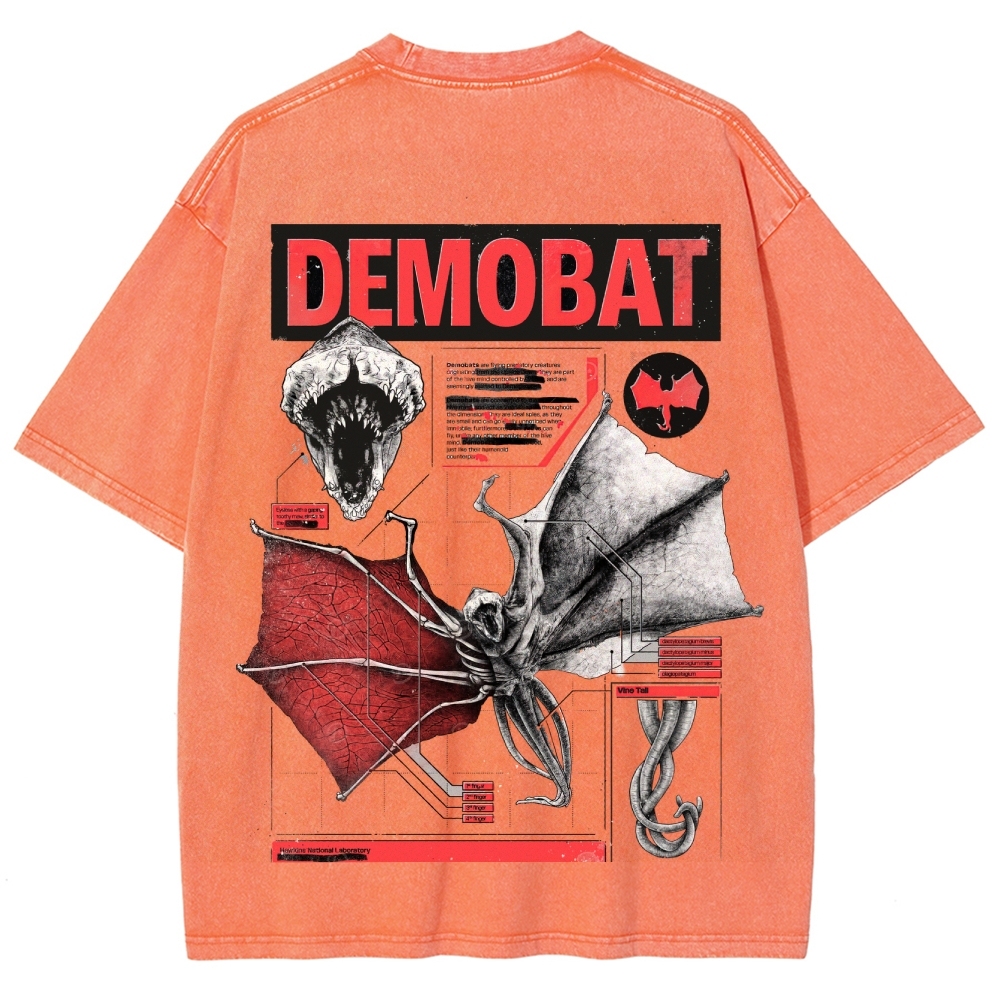 Demobat Anatomy Chart Washed T-Shirt