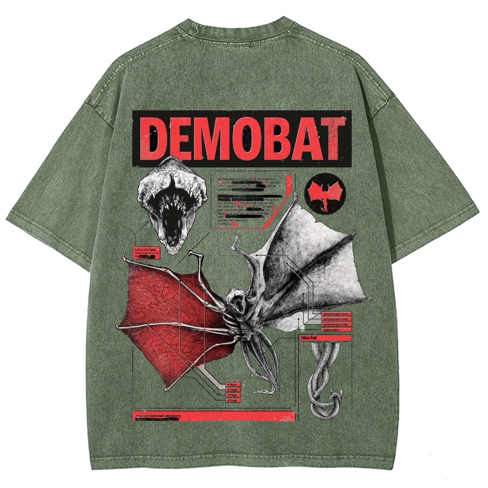 Demobat Anatomy Chart Washed T-Shirt