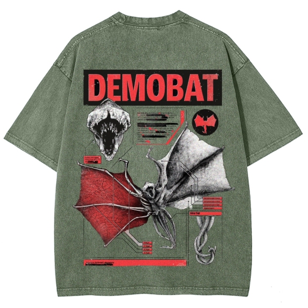 Demobat Anatomy Chart Washed T-Shirt