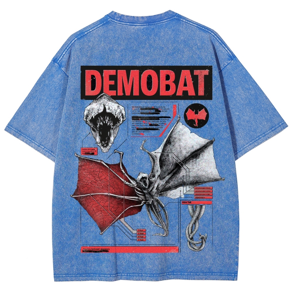 Demobat Anatomy Chart Washed T-Shirt