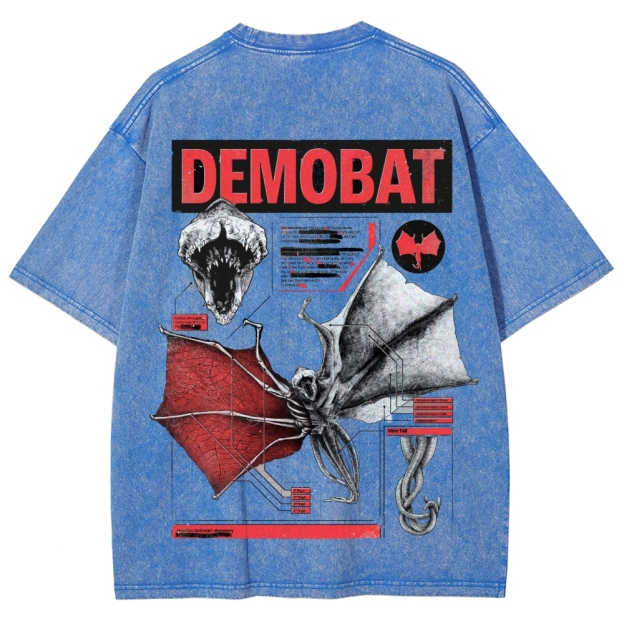Demobat Anatomy Chart Washed T-Shirt