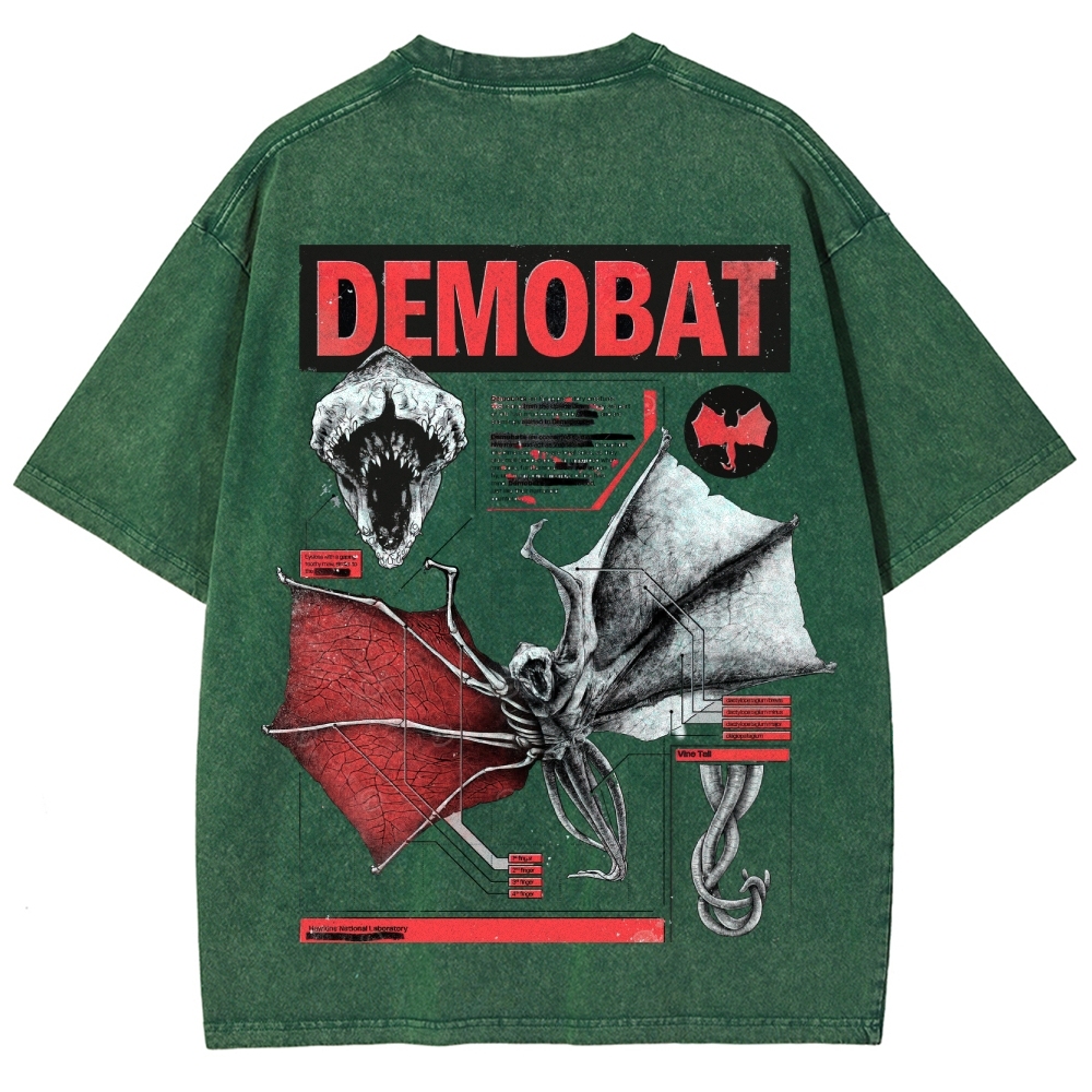 Demobat Anatomy Chart Washed T-Shirt