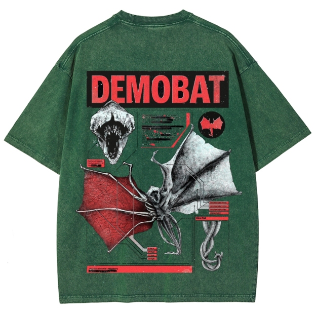 Demobat Anatomy Chart Washed T-Shirt