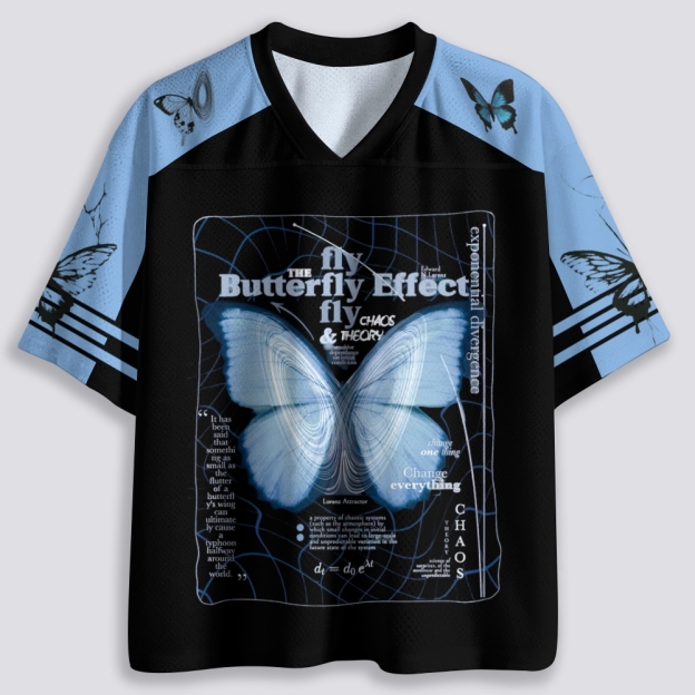 Blue Butterfly Breathable Mesh Jersey 