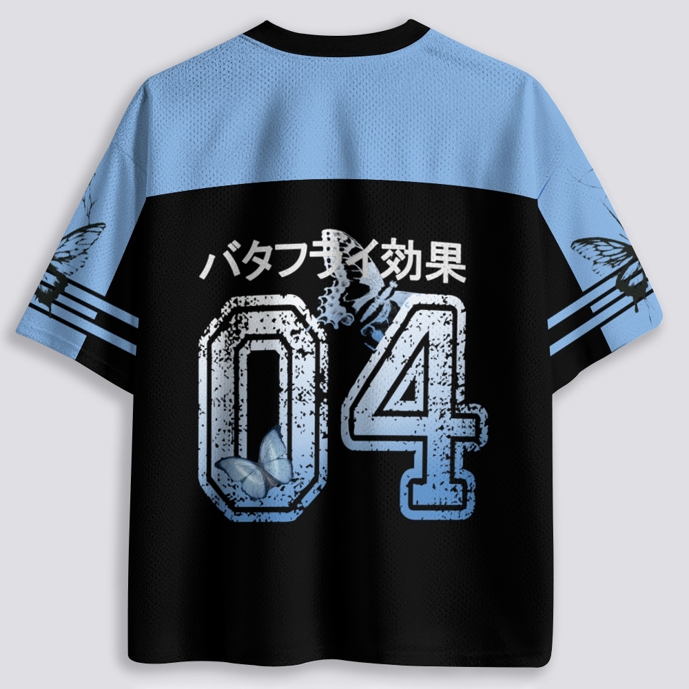 Blue Butterfly Breathable Mesh Jersey 